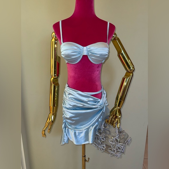 Blue 3 piece swim set 👙 - Picture 3 of 9